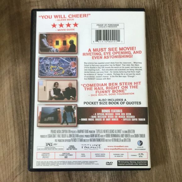 🌎25% Off Bundles of 2+ items🌎 Ben Stein Expelled: No Intelligence Allowed -DVD - Picture 4 of 5